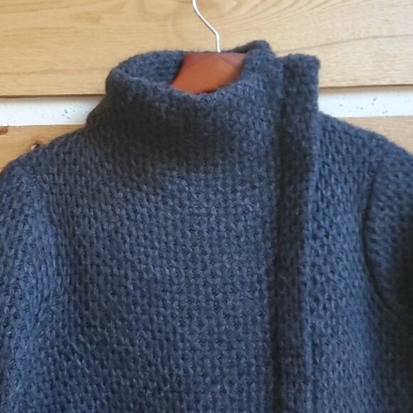 Loft Rayon & Wool Full Zip Collared Long Sleeve Pocketed Sz M Sweater Jacket - Picture 3 of 14